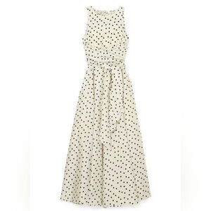 Diane von Furstenberg Polka Dots Silk Maxi Dress Size 12